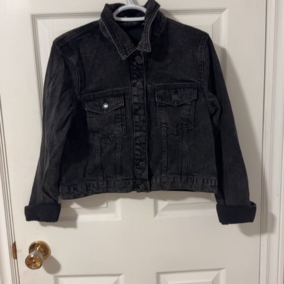 VERO MODA black cropped denim jacket - Picture 3 of 3